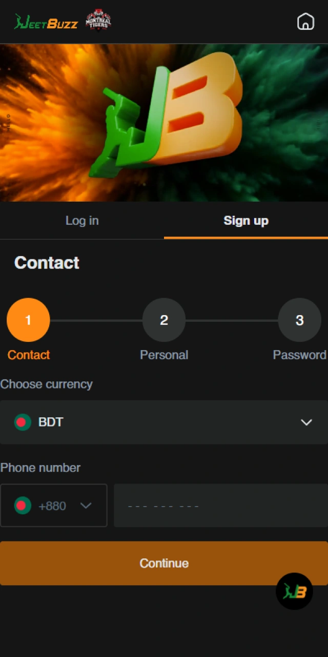 Enter your personal details in the official JeetBuzz registration form.